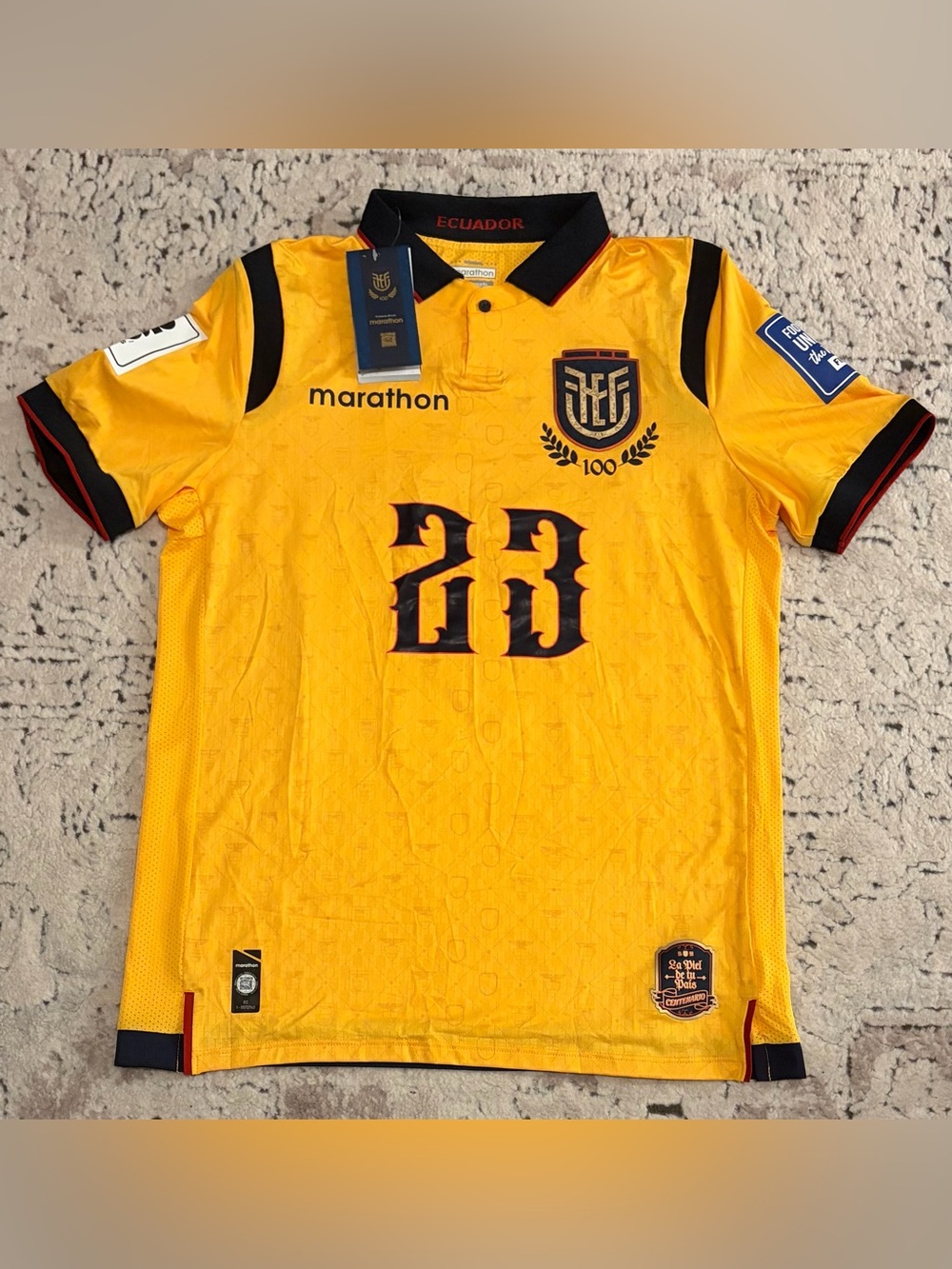 Marathon Authentic Ecuador 100 Years Edition Moises Caicedo #23 Jersey Men’s S